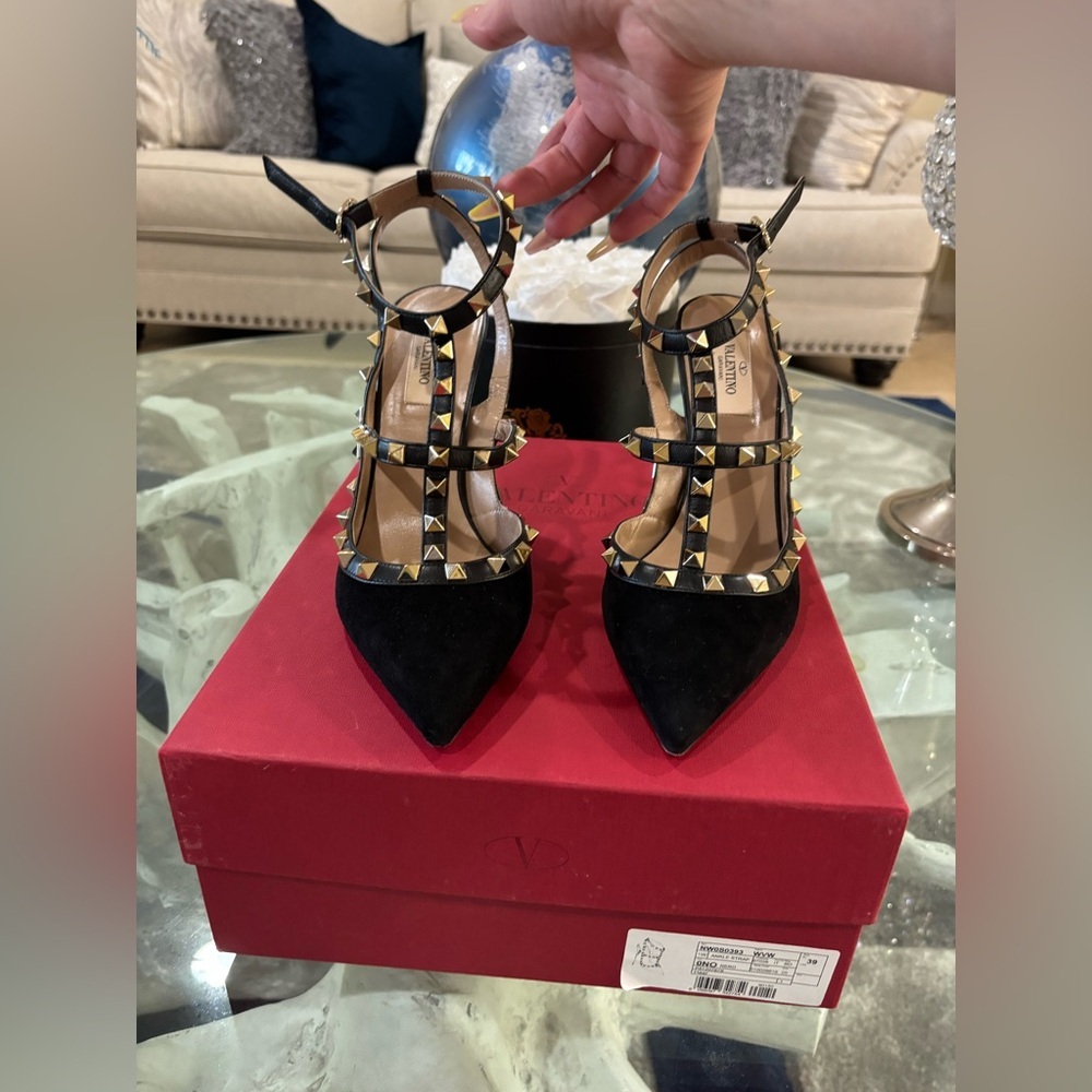 Authentic Valentino Garavani Rockstud in black suede and leather - Picture 11 of 12